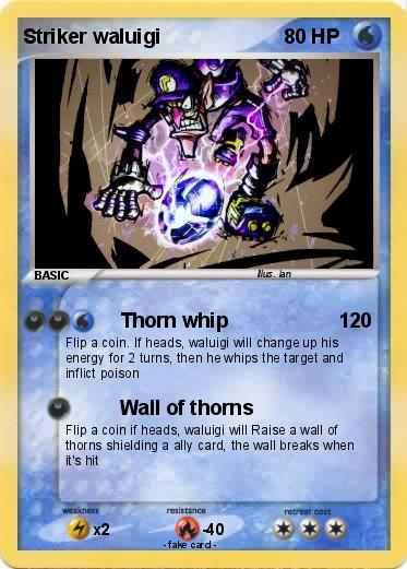 Pokemon Striker waluigi