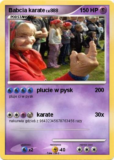 Pokemon Babcia karate