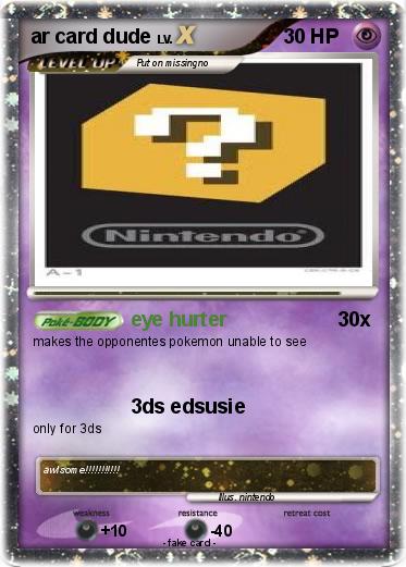 Pokemon ar card dude
