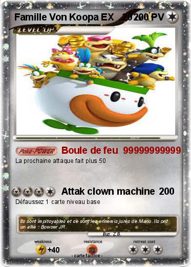 Pokemon Famille Von Koopa EX   20