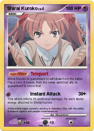 Pokemon Shirai Kuroko