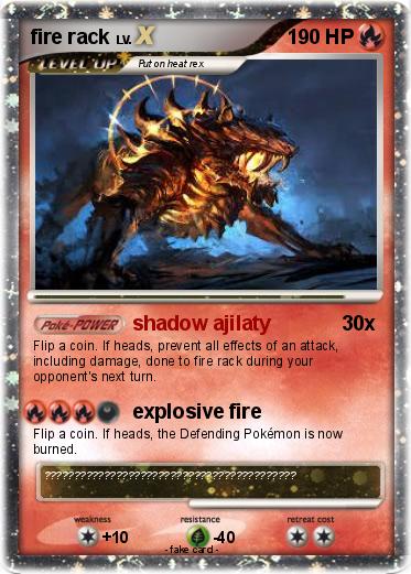 Pokemon fire rack