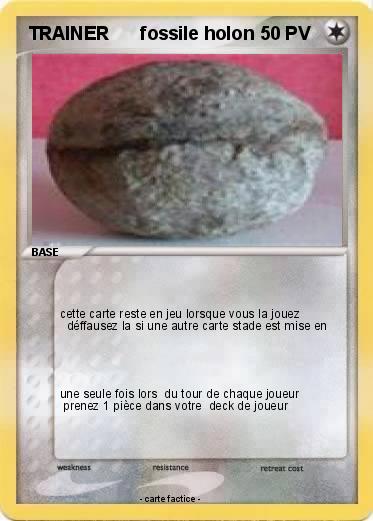 Pokemon TRAINER      fossile holon