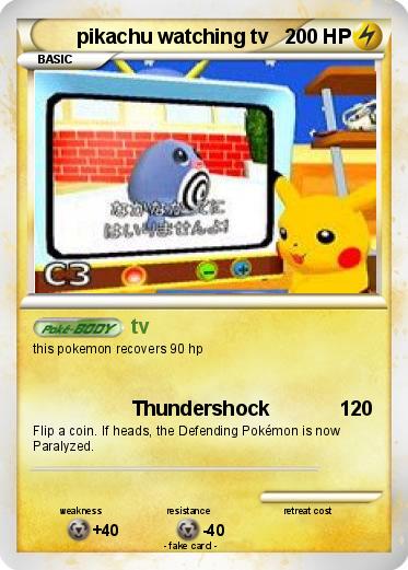 Pokemon pikachu watching tv