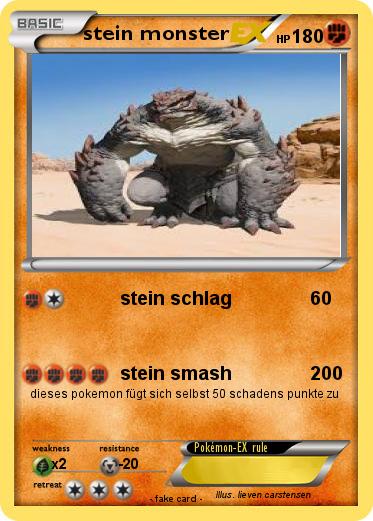 Pokemon stein monster