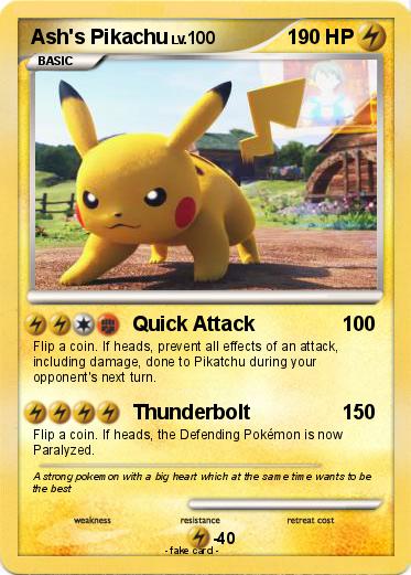 Pokemon Ash's Pikachu