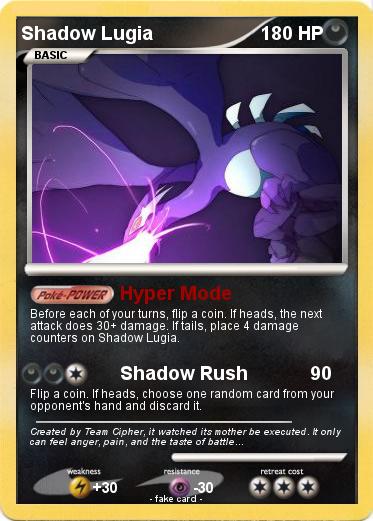 Pokemon Shadow Lugia