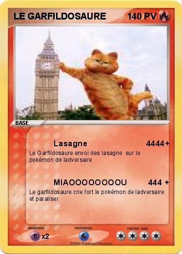 Pokemon LE GARFILDOSAURE                                       