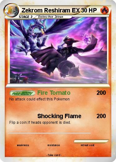 Pokemon Zekrom Reshiram EX
