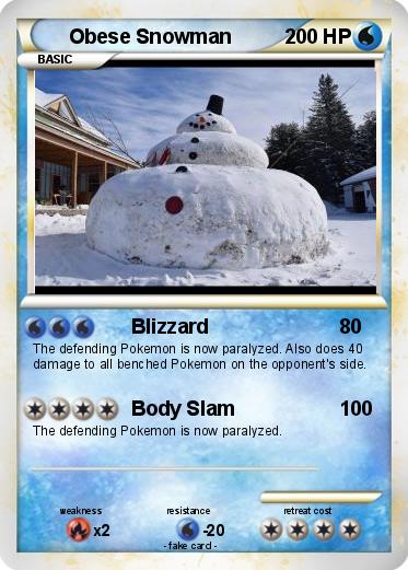 Pokemon Obese Snowman