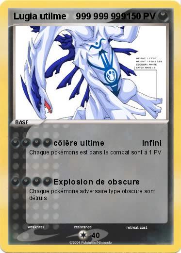 Pokemon Lugia utilme    999 999 999 