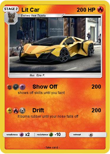 Pokemon Lit Car