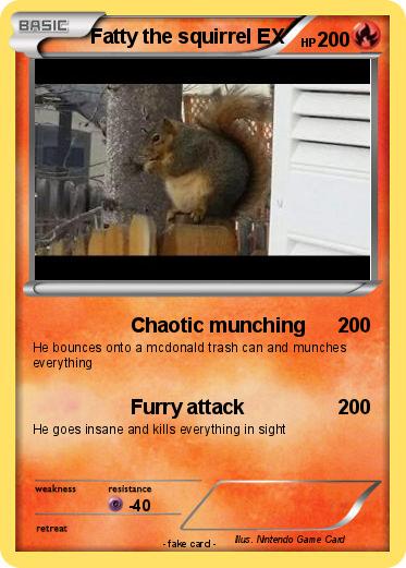 Pokemon Fatty the squirrel EX