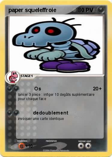 Pokemon paper squeleffroie