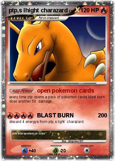 Pokemon ptp,s lhight charazard