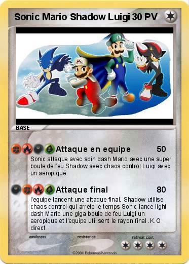 Pokemon Sonic Mario Shadow Luigi