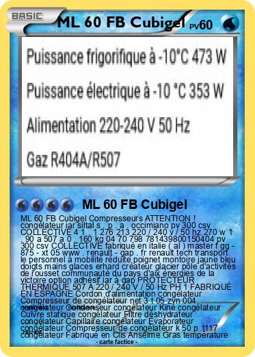 Pokemon ML 60 FB Cubigel