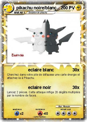 Pokemon pikachu noire/blanc