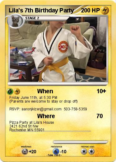 Pokemon Lila's 7th Birthday Party