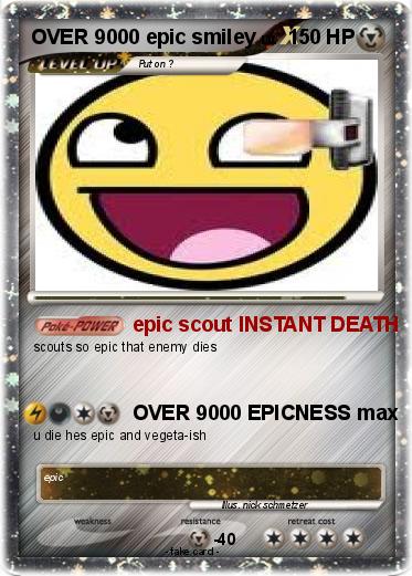 Pokemon OVER 9000 epic smiley