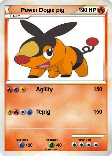 Pokemon Power Dogie pig