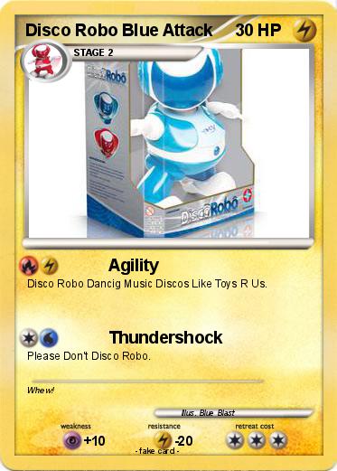 Pokemon Disco Robo Blue Attack