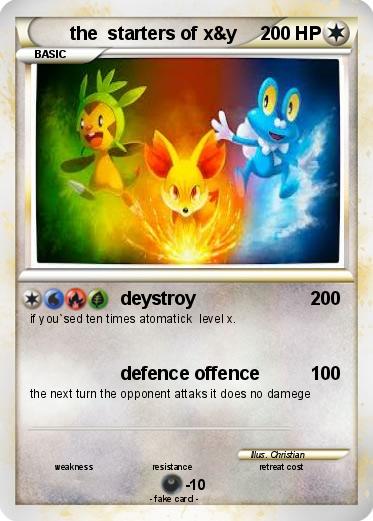 Pokemon the  starters of x&y