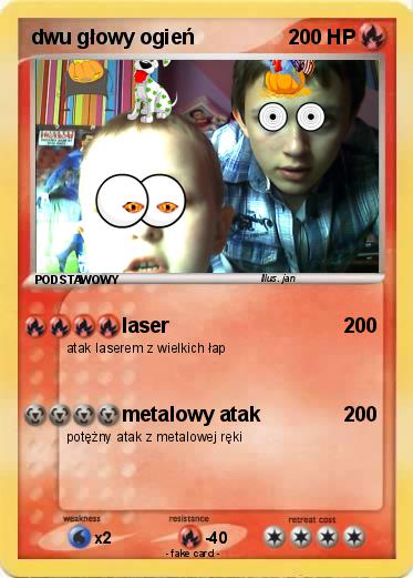 Pokemon dwu głowy ogień