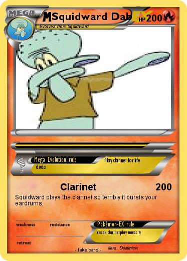 Pokemon Squidward Dab