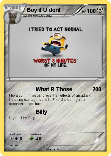 Pokemon Boy if U dont