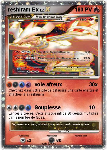 Pokemon reshiram Ex