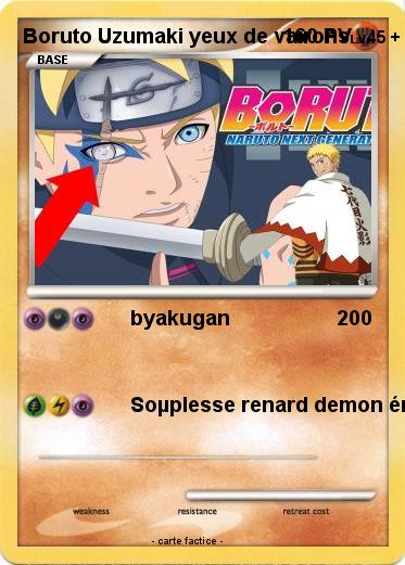 Pokemon Boruto Uzumaki yeux de vairons