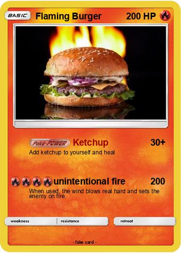 Pokemon Flaming Burger