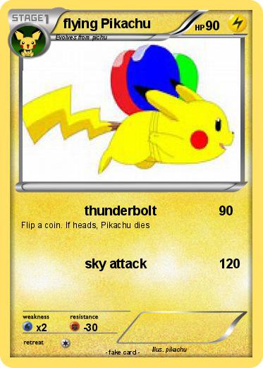 Pokemon flying Pikachu