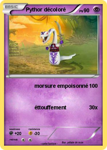Pokemon Pythor décoloré