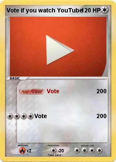 Pokemon Vote if you watch YouTube