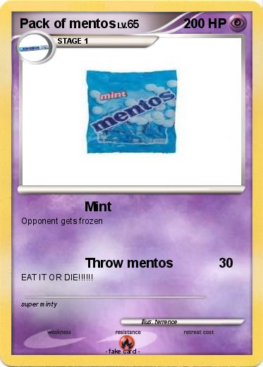 Pokemon Pack of mentos