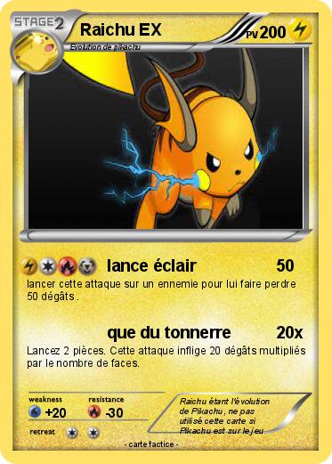 Pokemon Raichu EX