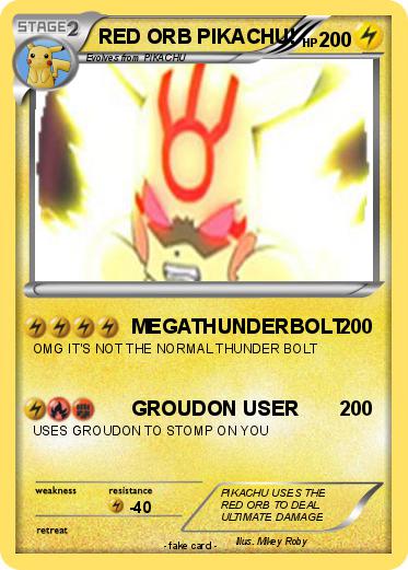 Pokemon RED ORB PIKACHU!