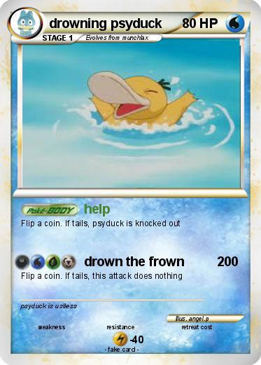 Pokemon drowning psyduck