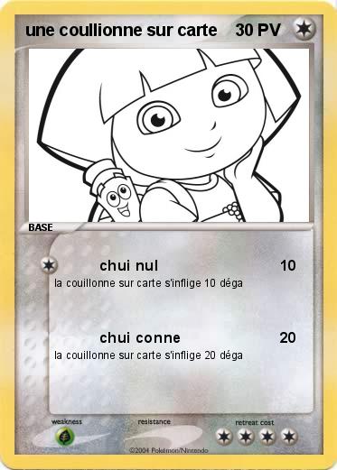 Pokemon une coullionne sur carte