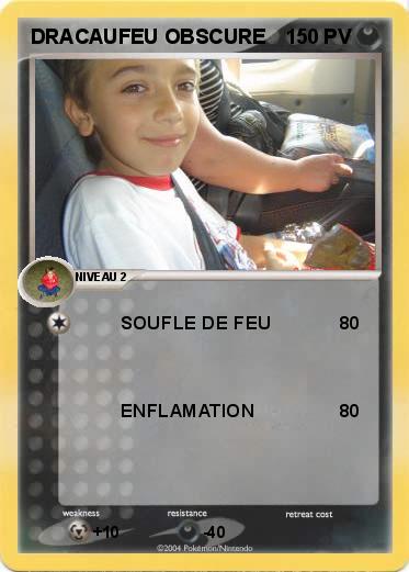 Pokemon DRACAUFEU OBSCURE