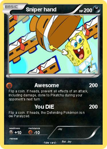 Pokemon Sniper hand