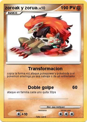 Pokemon zoroak y zorua
