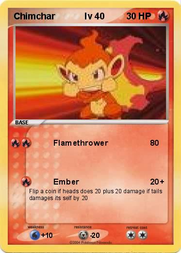 Pokemon Chimchar            lv 40