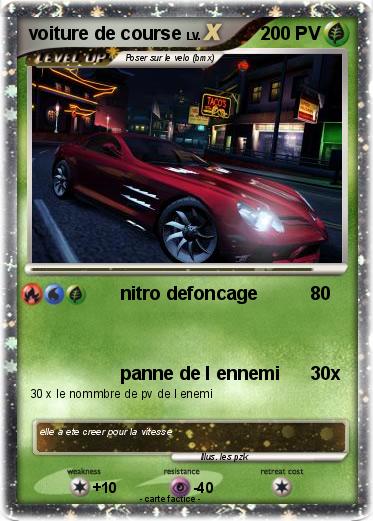 Pokemon voiture de course