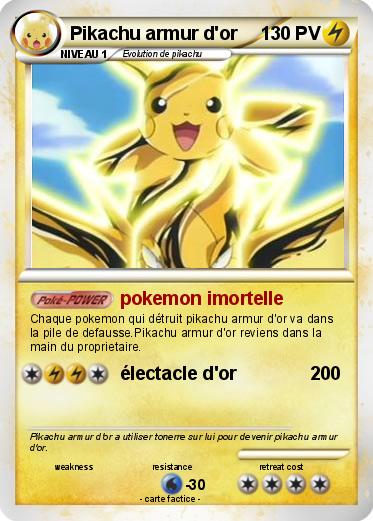 Pokemon Pikachu armur d'or