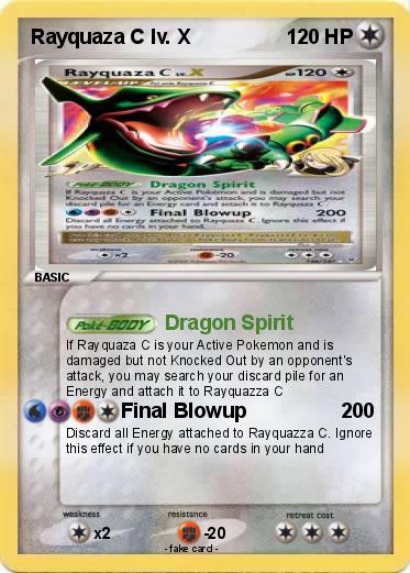 Pokemon Rayquaza C lv. X