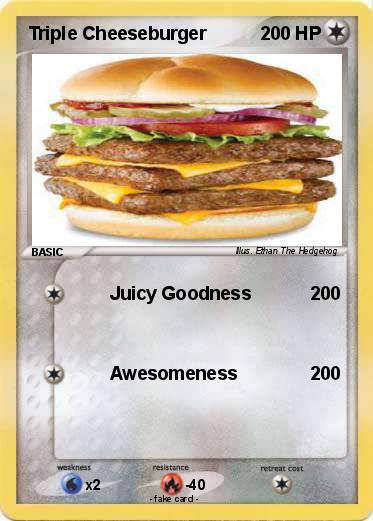 Pokemon Triple Cheeseburger