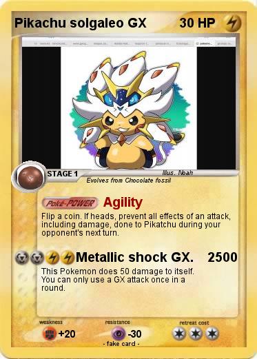 Pokemon Pikachu solgaleo GX